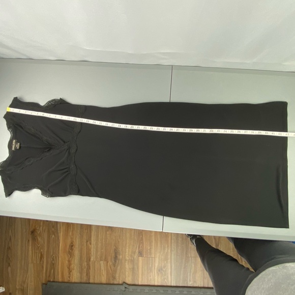 Guess Jeans fitted black sleeveless dress with lace women's size medium - Picture 13 of 16